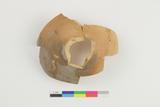 Fragments de bouteille ou d'encrier. Vue du dessus