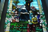 Vitrail (Marie de l'Incarnation enseignant aux enfants)