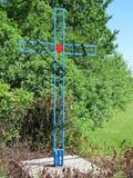 Croix de chemin de Saint-Éphrem-de-Beauce. Vue d'angle