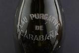 Bouteille d'eau purgative. Détail de l'inscription