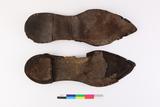 Semelles de chaussures. Vue de dessous