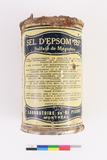 Boîte de sel d'Epsom. Côté français