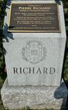 Plaque du monument de Pierre Richard marié à Françoise Miville, Vue générale