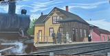 Murales du 350e anniversaire de Cap-Saint-Ignace:La station de train