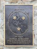 Plaque de la chapelle du Souvenir