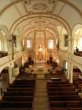 Église de Saint-Joseph. Vue intérieure de la tribune arrière vers le choeur