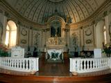 Église de Sainte-Marguerite-de-Blairfindie. Vue rapprochée du choeur depuis la nef