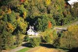 Domaine et manoir de Belle-Rivière. Vue aérienne