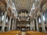 Église du Gesù. Vue intérieure vers la tribune arrière