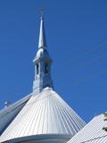 Église et sacristie de Saint-Éphrem-de-Beauce. Vue du clocheton