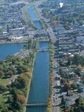 Site patrimonial de l'Entrée-Supérieure-de-l'Ancien-Canal-de-Beauharnois. Vue aérienne