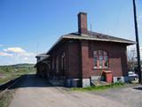 Gare ferroviaire de Lac-Mégantic. Vue avant