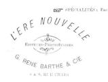 Fonds Joseph-Napoléon-Bureau. Sigle de « L'Ère nouvelle », 16 novembre 1884