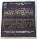 Plaque de Jean-Charles-Chapais. Vue avant