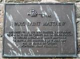 Plaque du parc Saint-Matthew. Vue avant