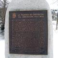 Plaque de la pulperie de Chicoutimi. Vue avant