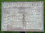 Plaque de David Estourneau. Vue avant