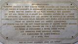 Plaque de la fin de la Première Guerre Mondiale