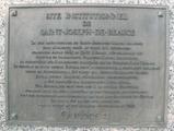 Plaque du site institutionnel de Saint-Joseph-de-Beauce. Vue avant