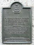 Plaque de la chapelle funéraire de Samuel de Champlain. Vue avant