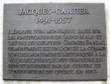 Plaque de Jacques-Cartier. Vue avant