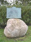 Plaque de Wolfe sur l'île d'Orléans. Vue avant