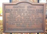 Plaque de Jonathan Sewell. Vue avant