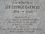 Plaque de Sir George Garneau. Vue avant