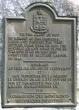 Plaque en hommage aux pionniers de Leeds. Vue avant