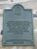Plaque de la troisième église de Rimouski. Vue avant