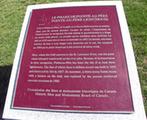 Plaque du phare de Pointe-au-Père. Vue avant