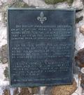 Plaque du château fort de Longueuil. Vue avant