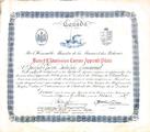 Brevet d'admission comme apprenti pilote de Joseph Pierre Adolphe Raymond