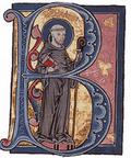Bernard de Clairvaux sur un manuscrit du XIIIe siècle