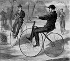 Première utilisation publique d'un vélocipède au Québec. The American Velocipede