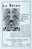 Canada cement company. Publicité