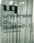Création de l'Université du Québec. (UQ) PREMIER LOGO DU SIÈGE SOCIAL DE L'UQ 1969-1972.