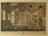 Guerre de la Conquête. Estampe (A View of the Inside of the Recollet Friars Church d'après Richard Short), Charles Grignion